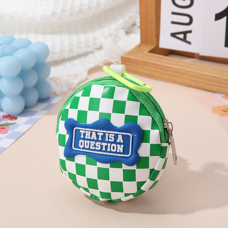Original Design Coin Purse Earphone Bag Hanging Ornaments Schoolbag Pendant Chessboard Trendy Key Bag Ins Trendy Hip Hop