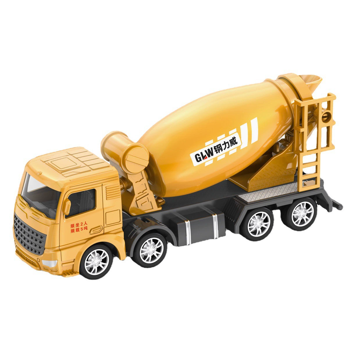 Children's metal excavator for boys, toy car, set, mixing stick, bulldozer