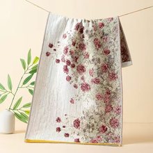 跨境新款毛巾 4层纱布提花汉麻毛巾 可logo订购彩绘洗脸巾 面巾