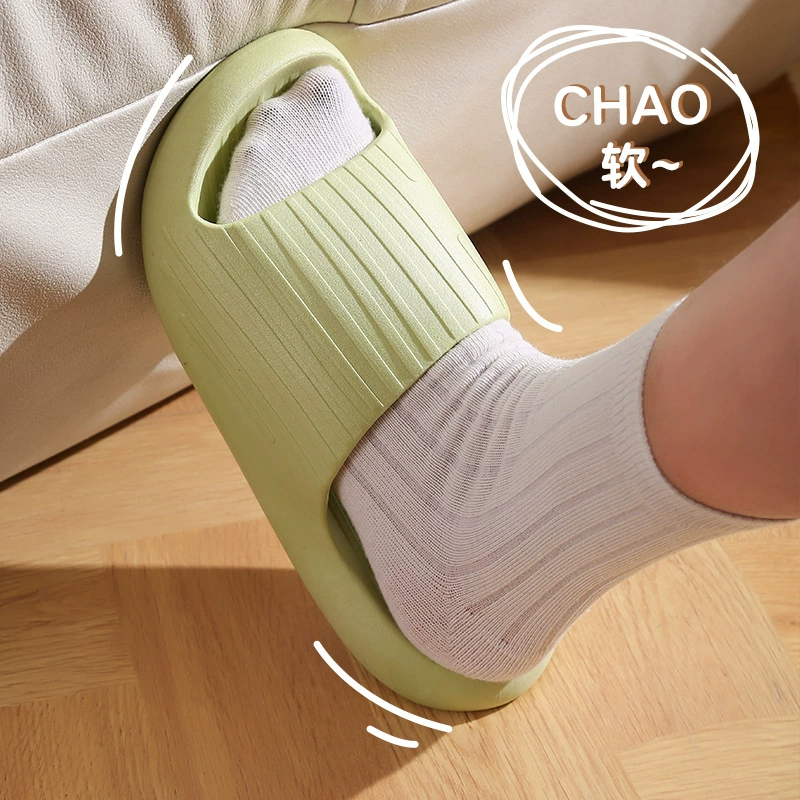 Женские тапочки, нескользящие, для купания в домашней ванной, летние домашние сандалии и тапочки для беременных женщин среднего и пожилого возраста на толстой подошве с дезодорантом для мужчин