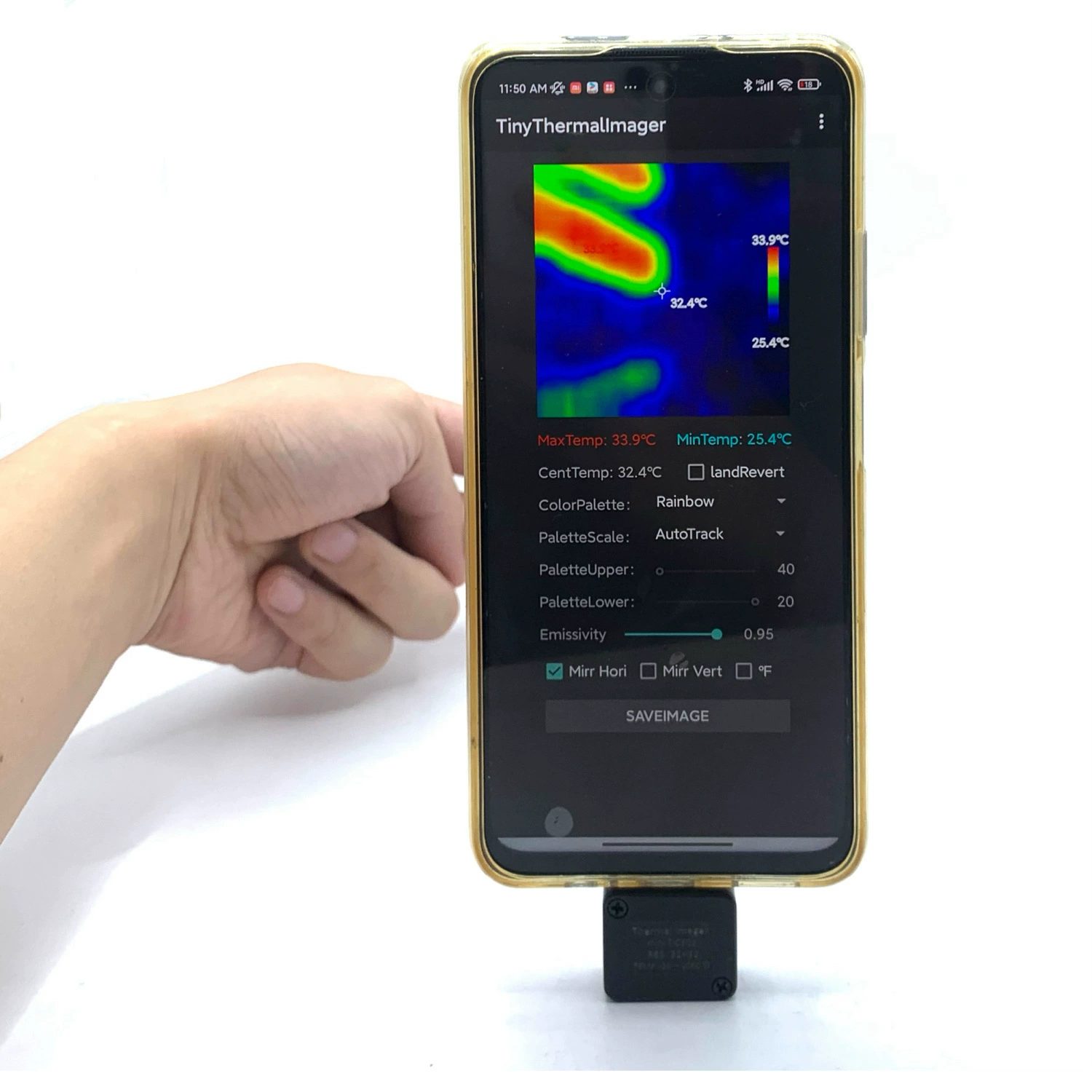 TIOP02 IR 32x32 Портативный тепловизор для измерения температуры Тепловая камера Трансграничная горячая распродажа