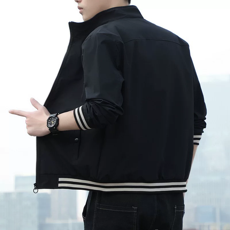 Men's autumn jacket, baseball thin uniform for leisure, oversize