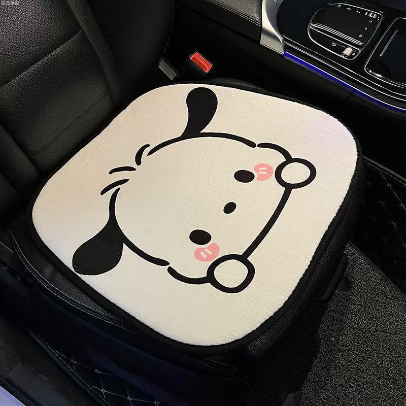 Universal car seat cooling mat with cartoon silk pillow, four‑season set