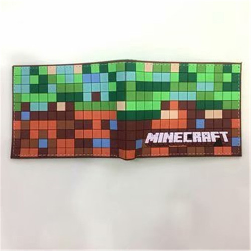 Minecraft cartoon peripheral short wallets for teenagers and students with personalized creative multi-card slot wallets for men and women