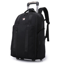 跨境TUMI同款双肩拉杆背包大容量行李箱多功能隐藏便携拖轮电脑包