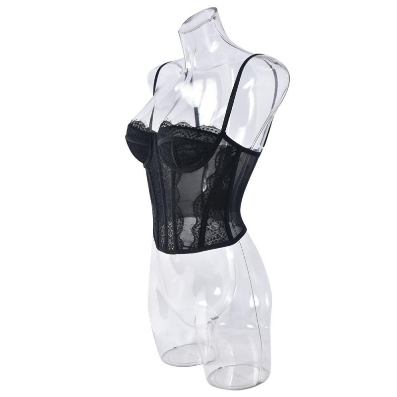 Chaleco de encaje con estilo “pure & hot”, con corsé integrado