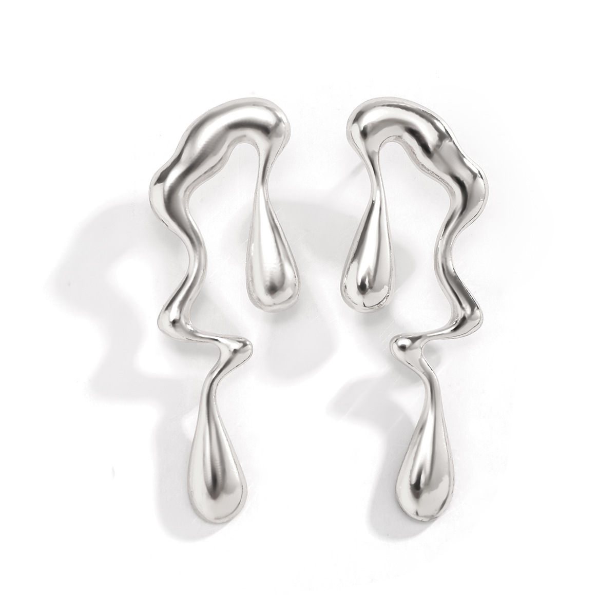Boucles d'oreilles géométriques pour femmes et filles, grande mode, goutte d'eau irrégulière, minimalisme, boucles d'oreilles modernes en métal, boucles d'oreilles hypoallergéniques, bijoux tendance, cadeaux_voghion.com