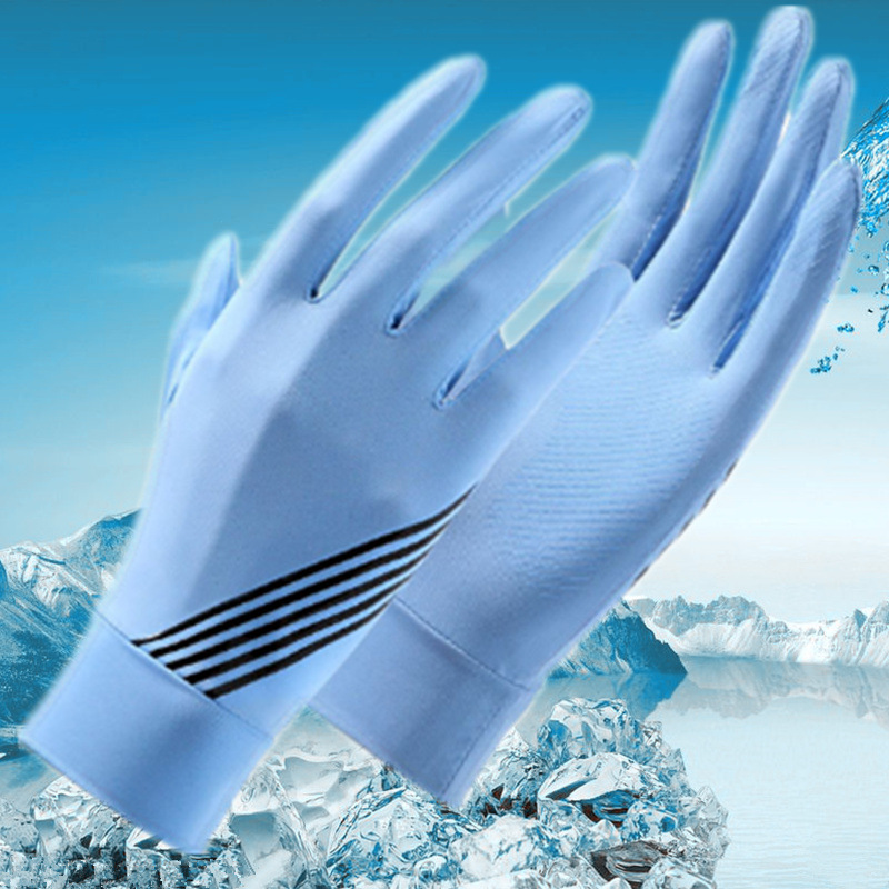 冰絲防曬手套女士夏季戶外防紫外線薄款新款防滑防曬手套