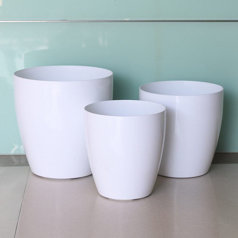 园艺花卉绿植盆磨砂仿石头花盆欧式树脂花盆加厚耐用环保塑料花盆