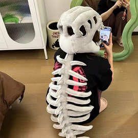 中华恐龙骨架头套毛绒玩具帽子道具cosplay儿童成人玩偶生日礼物