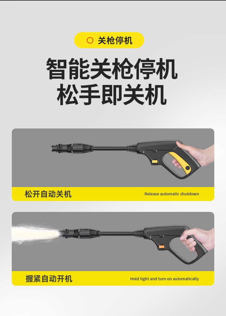 【Upgraded Brushless】Car Washing Machine High-Pressure Water Gun for Home Use 220V High-Power Car Cleaning Tool Floor Cleaning Machine