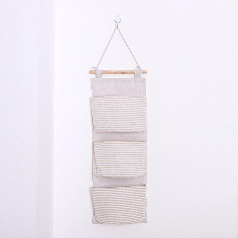 세 개의 주머니 반원형 벽걸이 가방 인기 색상 고급 목재 스트립