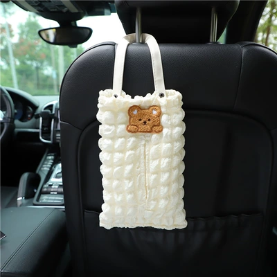 Box, Cartoon Cute Bear Car — Car tissue box/set - mibubble-fuge-hanging-tissue-box-lying-bear