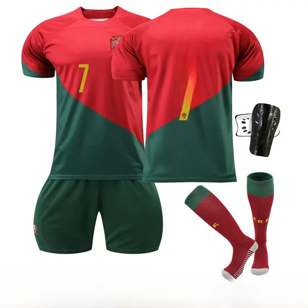 2223 Portugal Home Football Uniform No. 7 Ronaldo Jersey No. 8 B Fee No. 23 Phillix Jersey Set