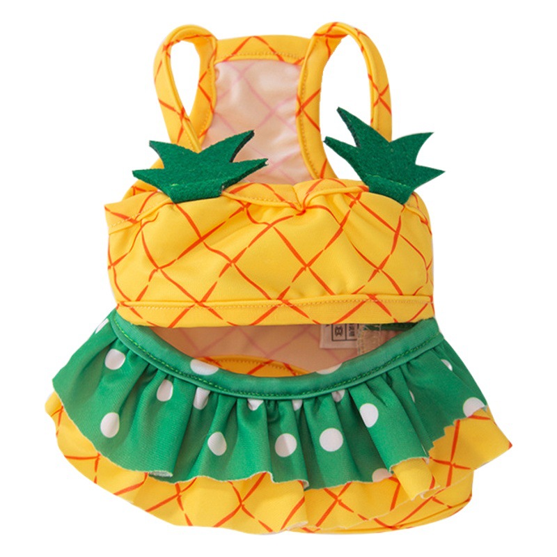 Primavera y verano gato lindo Sling pequeño dinosaurio estilo traje de baño Sling perro natación bikini ropa para perros mascotas