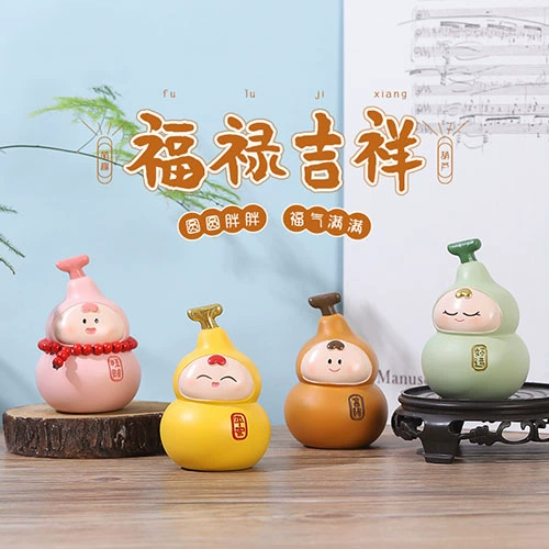 Creative Lucky Little Fulu Tide Play Настольные столы украшения для дома милые передаточные тыквы с ручными подарками Оптовые подарки