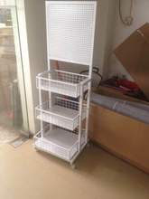 超市便利店小货架带挂钩挂饰移动展示架内衣裤袜子货架洞洞板货架