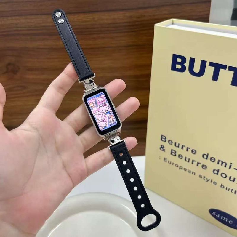 Huawei ブレスレット 8/9/10 世代ラブパピーファインウォッチストラップ夏の新鮮な女性のバックルストラップに適しています|undefined