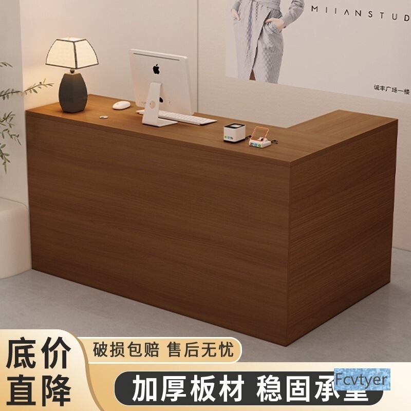 Modern Minimalist Women's Clothing Checkout Counter Reception Desk Beauty Salon Clothing Store Backboard