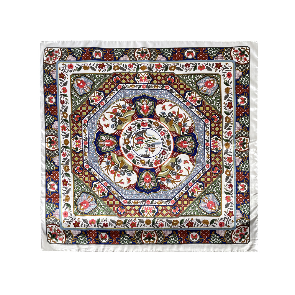 100g Weight Silk Scarf Classification Holiday, Daily Occasion Polyester Material Geometric Pattern Spring&Summer Season Women's Gender Elegant, Vintage Style Style Women's Elegant Vintage Style Geometric Polyester Silk Scarf 7