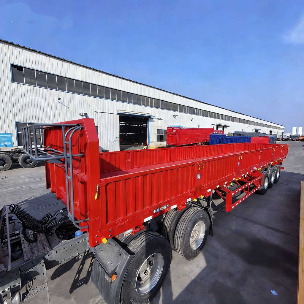 13米侧翻自卸半挂车轻型标箱运输车一体式自卸车价格跨境