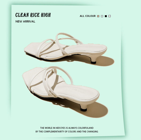 Fashionable romantic and delicate sandals with a strap