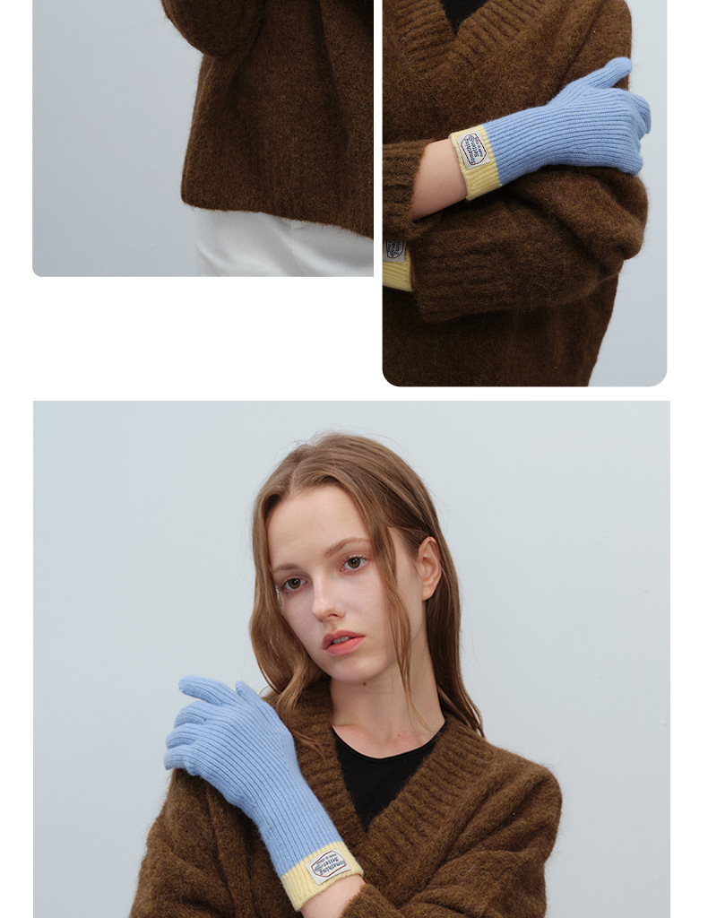 Accessoires de vêtements style collège automne et hiver nouvelle arrivée doigt écran tactile mignon hiver chaud laine tricoté gants pour femmes mode_voghion.com