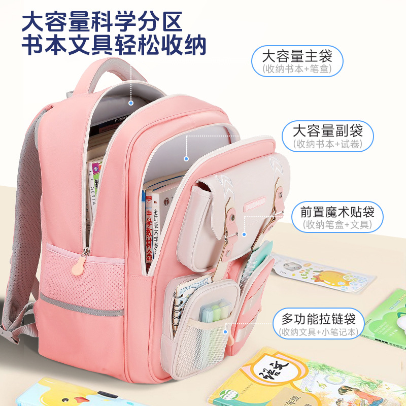 2025 nuevas nubes para reducir la carga de las mochilas escolares de los estudiantes de primaria 1-3-6 grados de gran capacidad para niños y niñas