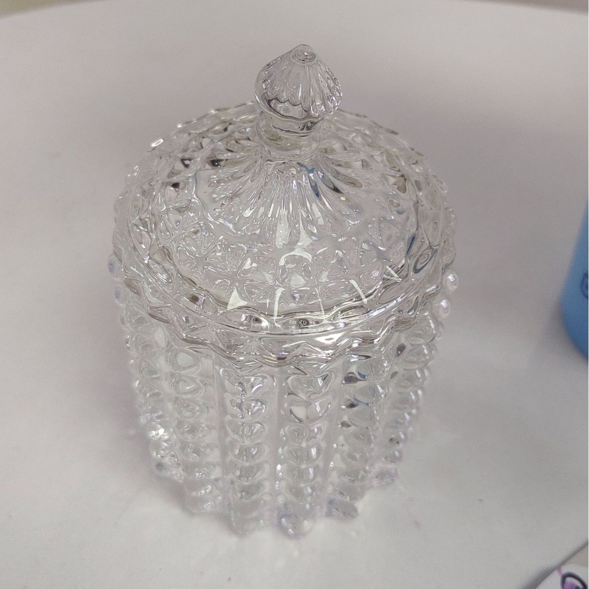 Frasco de Vidrio de Cristal con Tapa para Dulces y Almacenamiento de Joyas Decorativo image 5