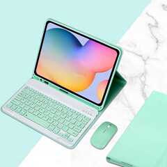 サムスンのタブレットs 6lite bluetoothキーボードa 7保護カバーa 8磁気吸引キーボードs 8皮カバーs 9マウスセットを適用します。
