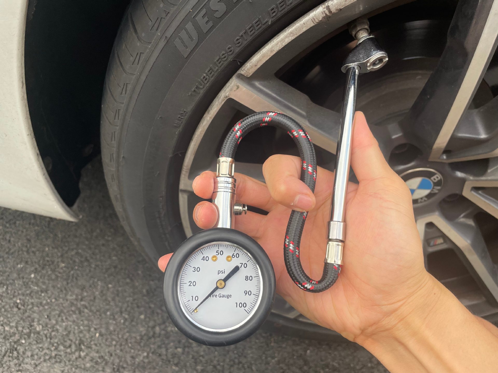 Cross-border car tire pressure gauge, quick deflation test, tire mechanical pressure monitoring, pointer-type tire pressure gauge, wholesale