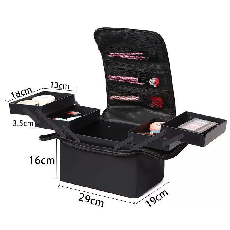 Big handheld capacious organizer bag, cosmetic bag for manicure