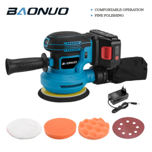 Lithium Electric Sander Eccentric Rechargeable Sander Lithium Electric Sandpaper Machine Round Sand Woodworking Tools Grinder Polishing