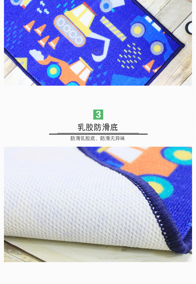 Jiecheng Floor Mat for Children's Room, Cartoon Foot Mat, Entrance Door Mat, Bathroom Mat, Water-Absorbent, Dirt-Resistant, Non-Slip Door Mat