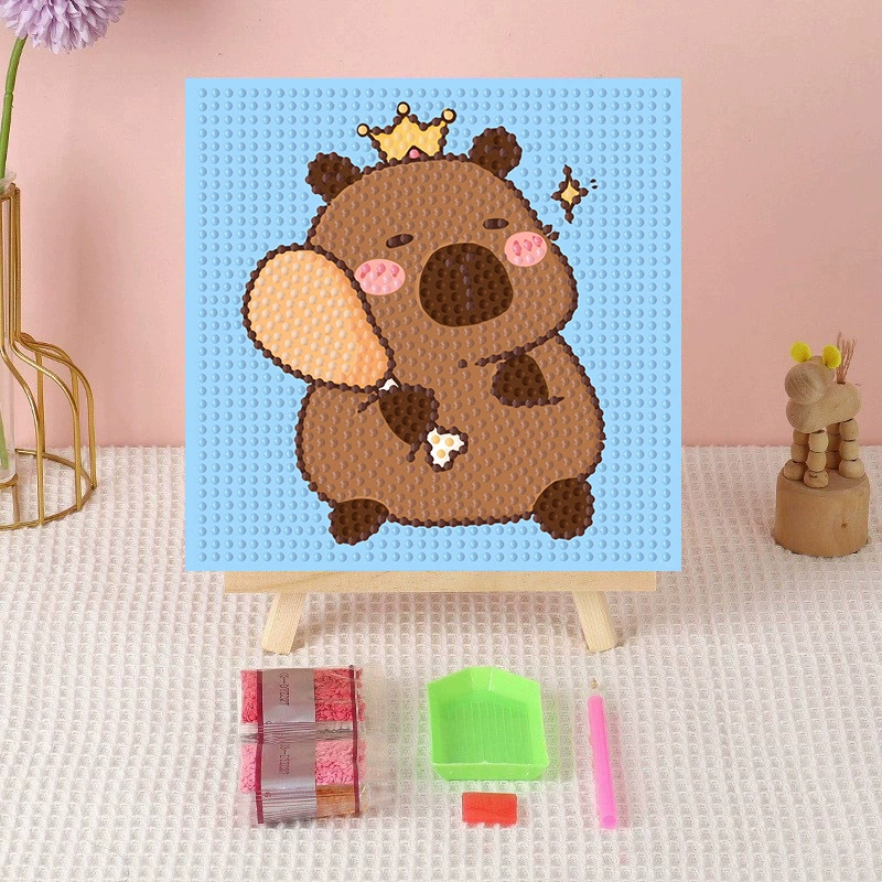 Алмазная вышивка (canvas) Genshin Impact DIY, 20×20 / 30×30, деревянная внутренняя рама и набор инструментов