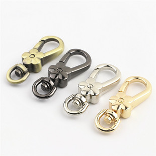 Light Gold High-End Key Hook Buckle Hanging Buckle Cute Flower Button Dog Buckle Fat Buckle Metal Bag Buckle Jewelry Buckle