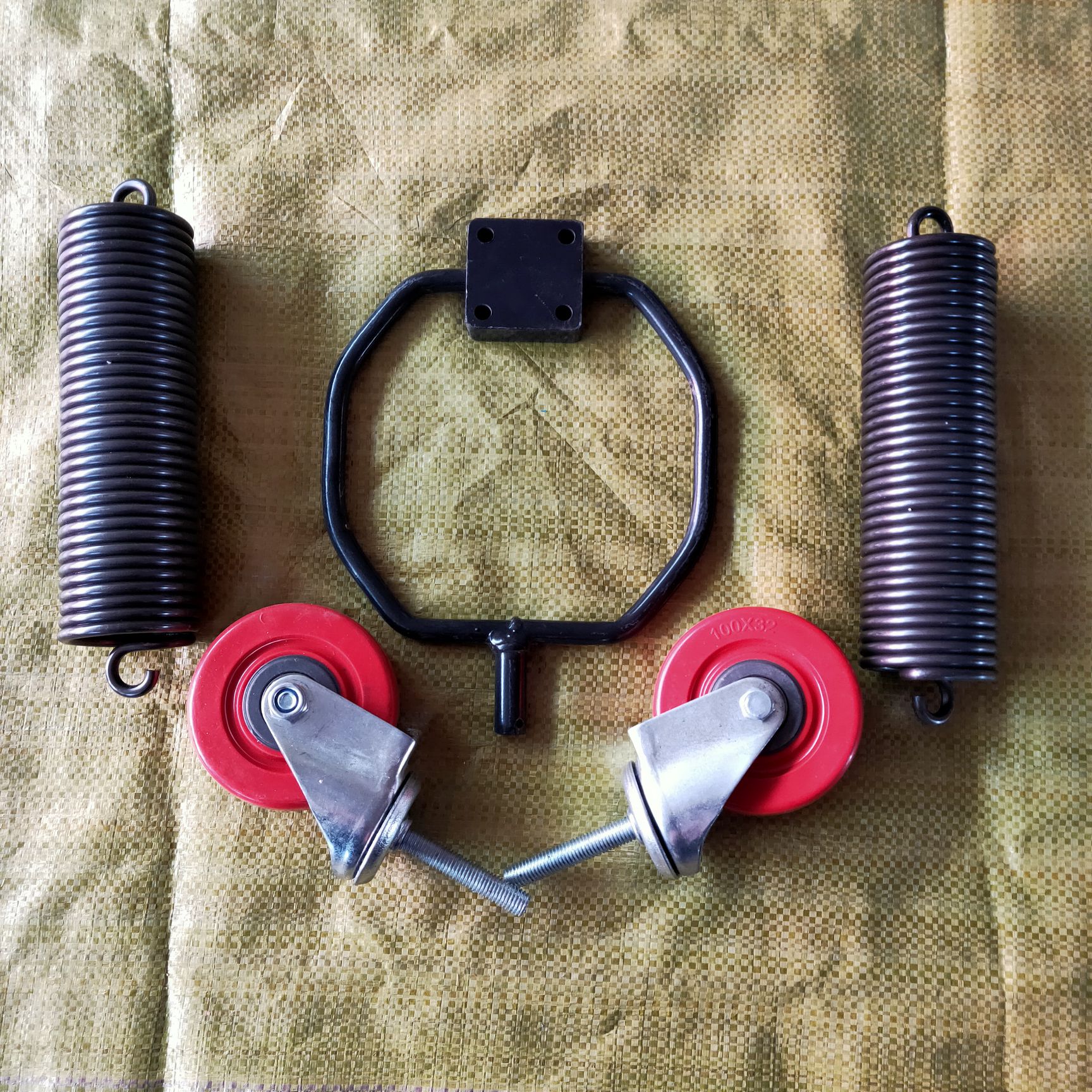 kt风炮支架配件弹簧小万向轮固定框31厘米大轮子风炮吊机汽修工具