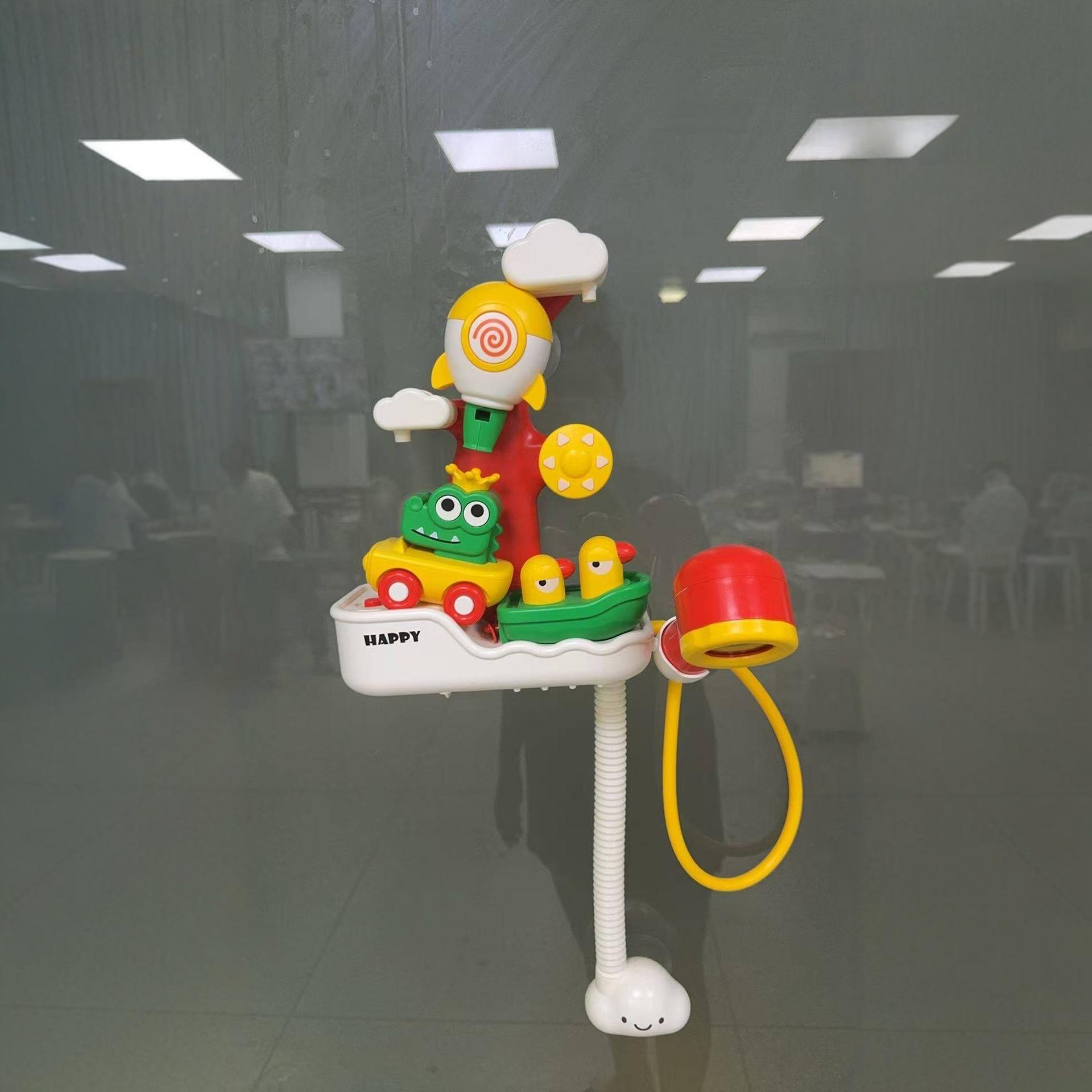 Amazon 4 en 1 combinación sprinkler bebé baño juguetes de agua sprinkler patitos niños y niñas artefactos de baño