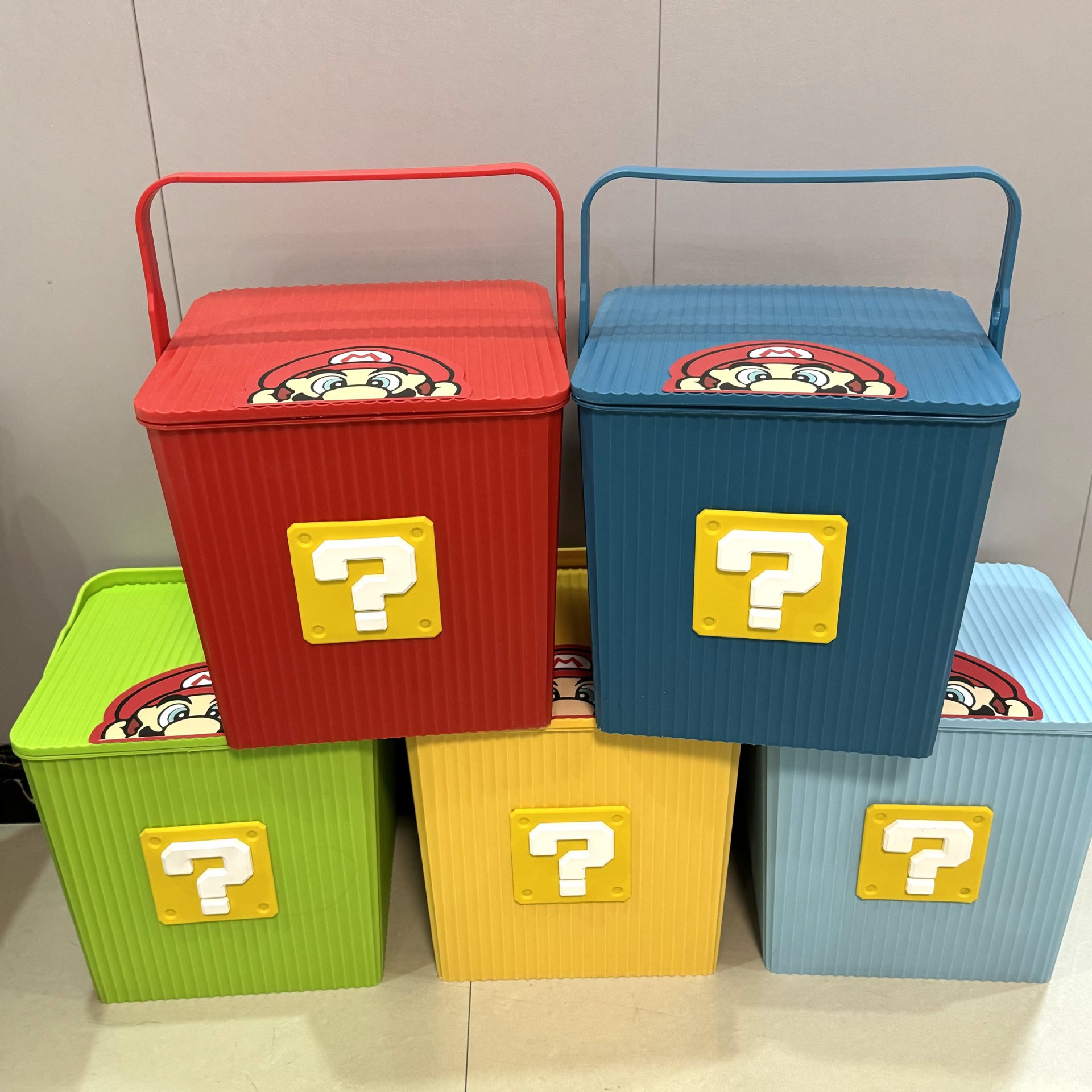 马里奥儿童玩具收纳箱可爱卡通家用卧室整理箱零食储物箱大号容量