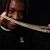 Accessory hip-hop style, chain suitable for men and women, necklace, European style, diamond encrusted