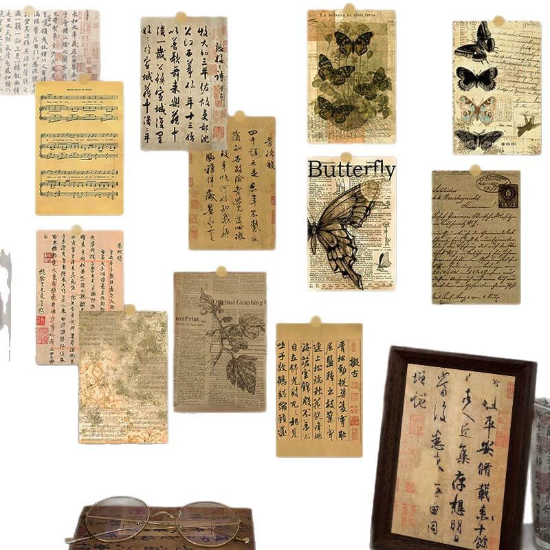 纸梵 Портретные открытки, кисти для письма, серия плавающей бумаги, студенческая литература и искусство памятные поздравительные открытки, открытки