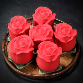 陶瓷玫瑰花茶叶罐糖果罐小号便携储物罐礼盒装饰摆件现货批发