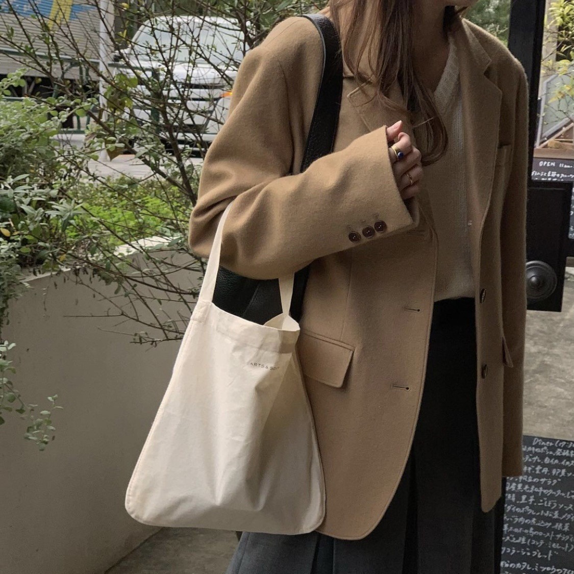 2024春季新款韩国设计师美娜家通勤休闲宽松版羊毛西服西装外套