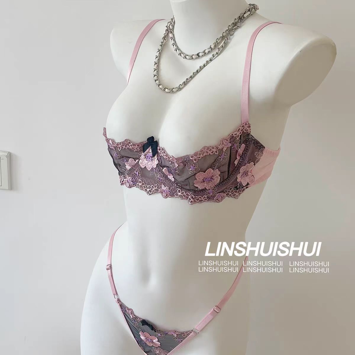 Sexy Lingerie Style Hot Girl High-Quality Sexy Lingerie Set Comfortable Floral Breathable Bra Drag-Free Sexy Bra