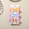 #9 Mixed color c style [6-piece set with card] 4cm glossy plumeria style