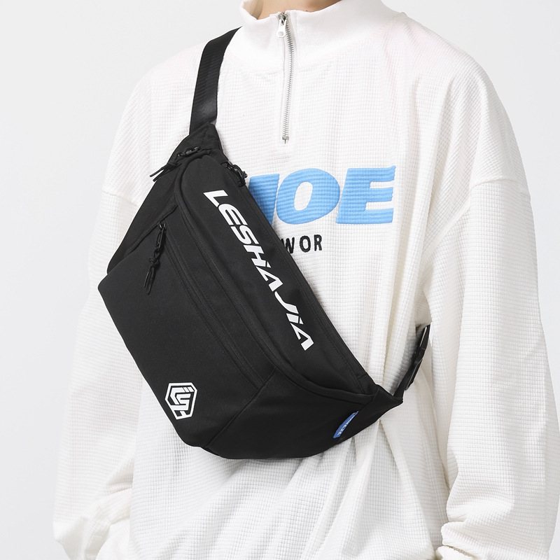 New 2023 new simple sports shoulder bag messenger bag contrast color casual bag printed LOGO men's fashion brand chest bag