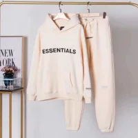 FOG двойная линия ESSENTIALS двойная нагрудная буква с капюшоном свитер мужской высокий уличный свободный костюм пуловер с капюшоном
