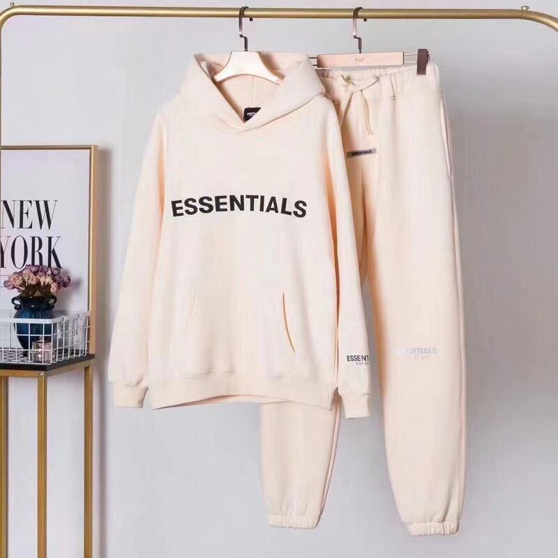 FOG Line ESSENTIALS Line Line Chest Letter Hooded Sweater Men's High Street Loose Set Pullover Hoodie