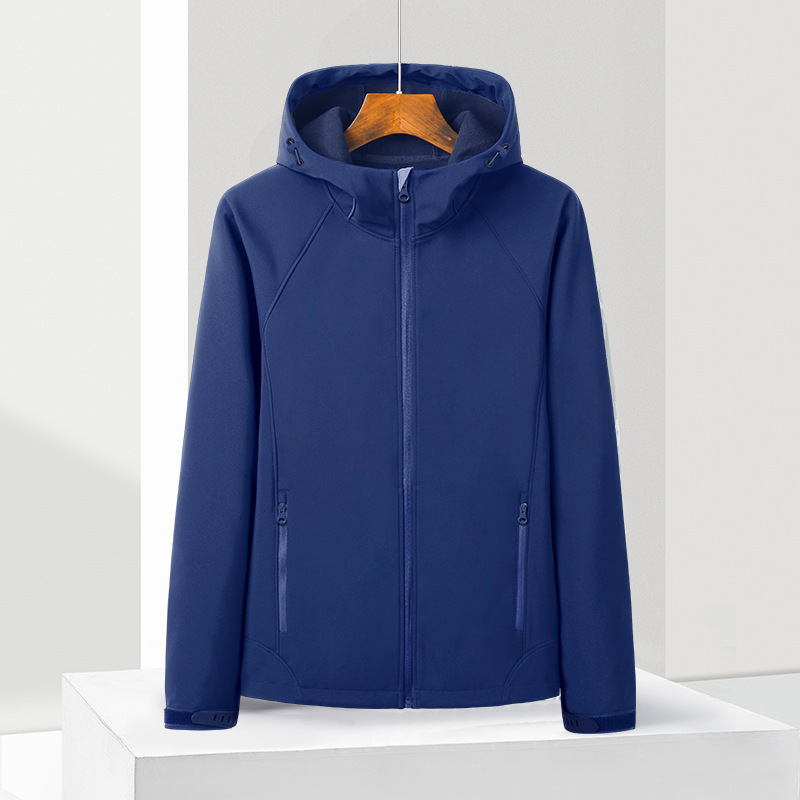 Chaqueta de cáscara suave para hombres y mujeres Otoño e Invierno chaqueta de una sola capa cálida pareja impermeable chaqueta deportiva casual al aire libre LOGO impreso