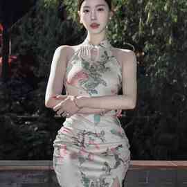 原/白玉瓷肌 新中式旗袍 国风绝美改良连衣裙女
